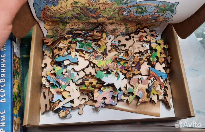 Пазлы деревянные, остров сокровищ