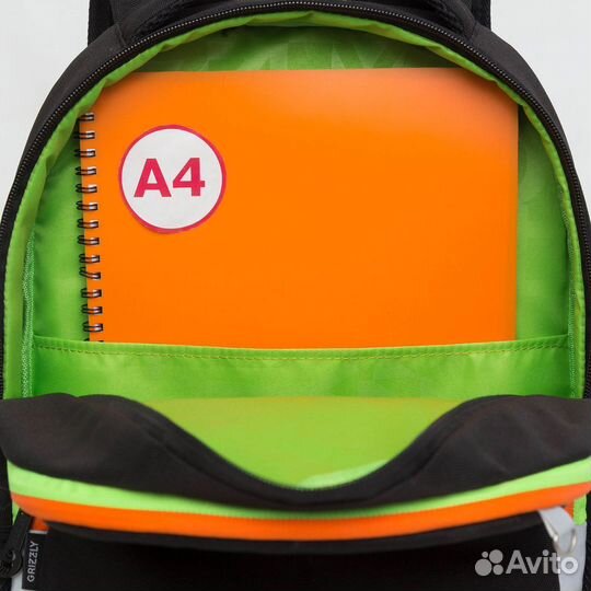 Рюкзак (ранец) школьный Grizzly RB-451-3 черный