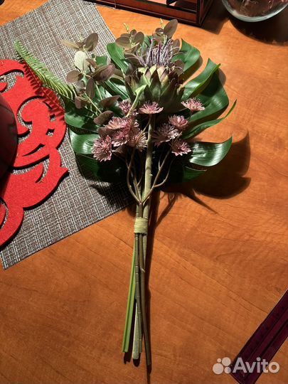 Букет IKEA артишок, монстера