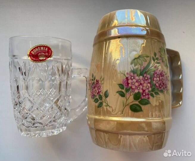 Пивные кружки, чешское стекло