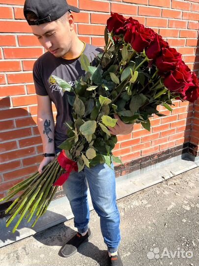 Роза 1 метр. Эквадор от 100см. Метровые розы