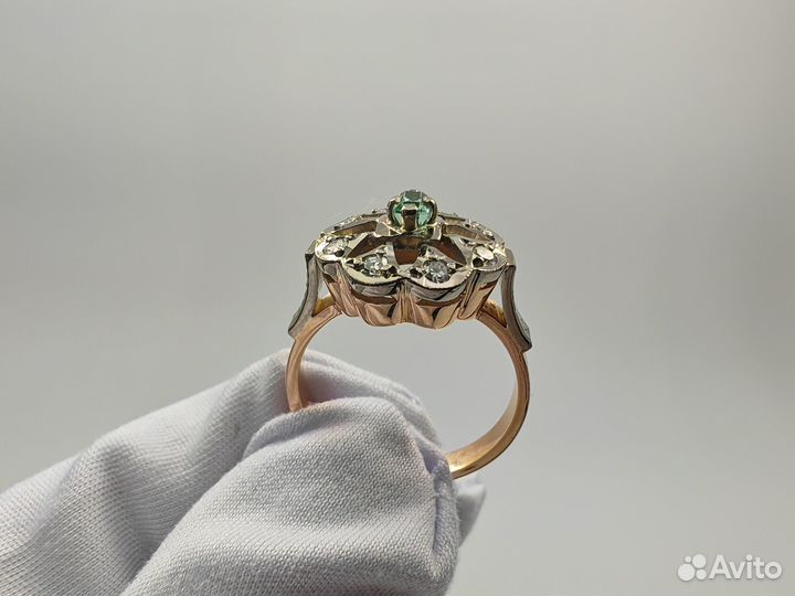 Золотое Кольцо 583 пробы с бриллиантами. Рассрочка