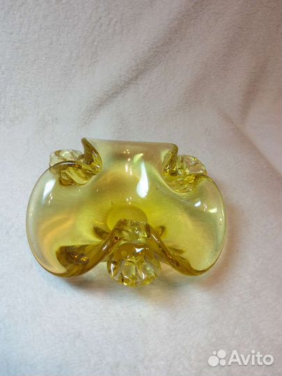 Пепельница.Чешское цветное стекло. СССР