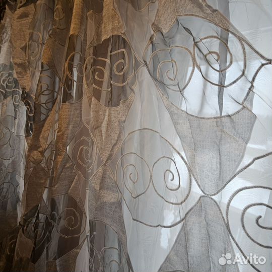 Штора для эркера или спальни