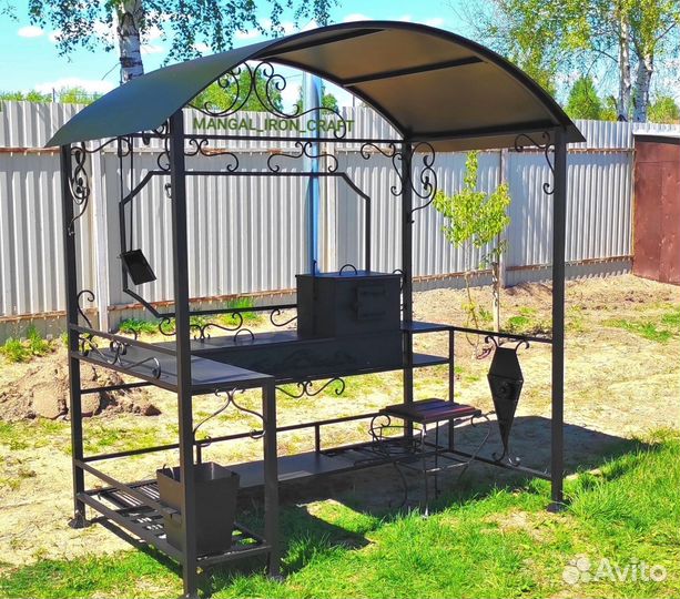 Мангал с крышей