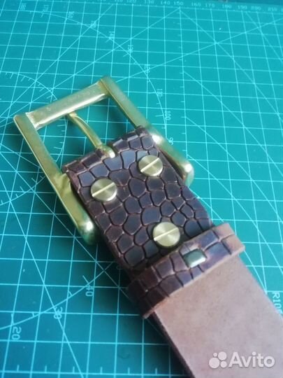 Ремень мужской натуральная кожа арт. крокодил