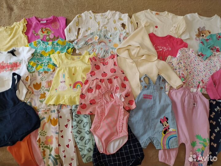 Пакет фирменных вещей для девочки 62 68 74 см