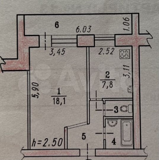 1-к. квартира, 33,7 м², 3/9 эт.