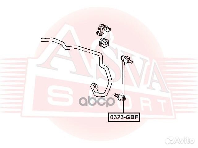 Тяга стабилизатора 0323GBF asva