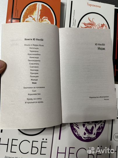 Ю Несбё, серия книг о Харри Холле