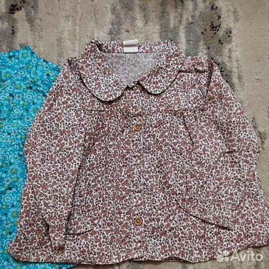 Рубашка (2 шт ) для девочки, размер 74