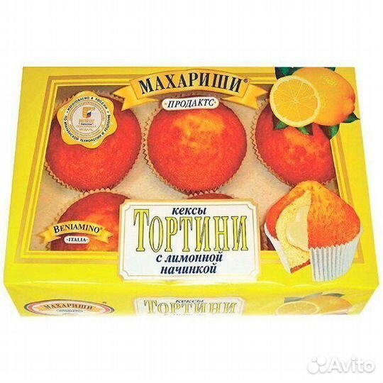 Кексы Тортини с Лимонной начинкой 200 г