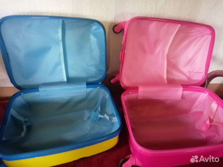 Детский чемодан на колесиках, портфель школьный