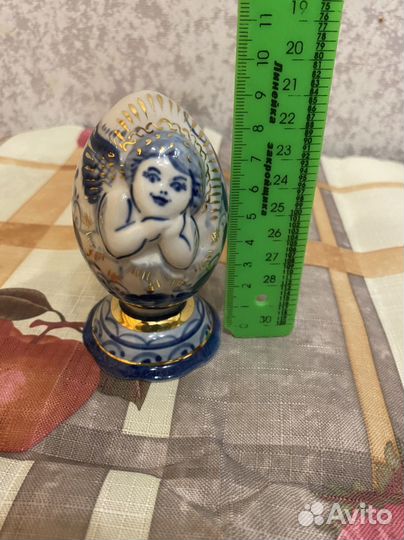 Яйцо пасхальное гжель