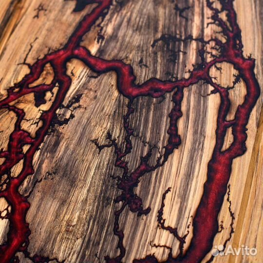 Сервировочный Поднос из дерева и эпоксидки