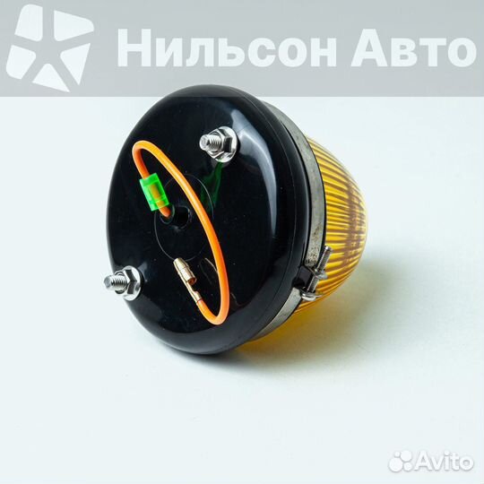 Габарит на будку круглый, желтый, стеклянный, zevs