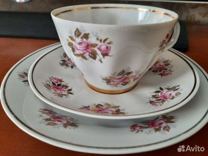 Чайное трио Сигулда Рижский фарфор на добор