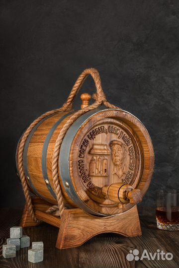 Дубовая бочка на 5 литров вощеная