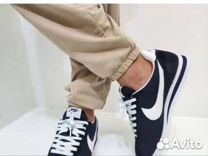 Кроссовки nike classic cortez navy white нейлон