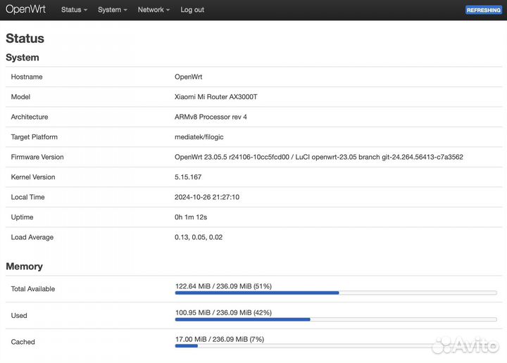 Openwrt Xiaomi AX3000T