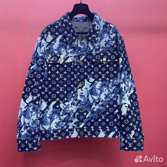 Louis vuitton джинсовая куртка Monogram Flower