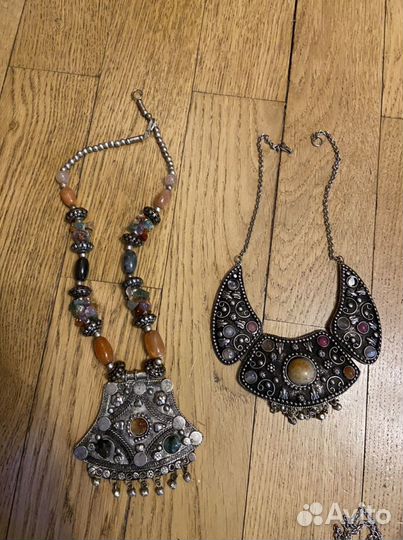 Винтажные украшение из нат. Камней