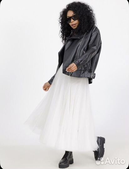 Юбка шифоновая длинная в пол