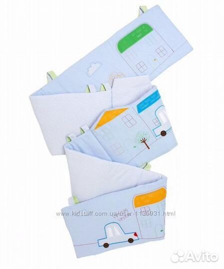 Бортик для мальчика mothercare+пеленальный матрас