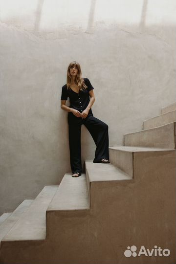 Футболка женская в рубчик Zara M