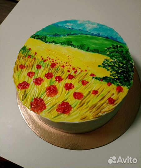 Торты с ручной росписью на заказ