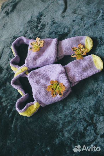 Носки ручной вязки шерстяные