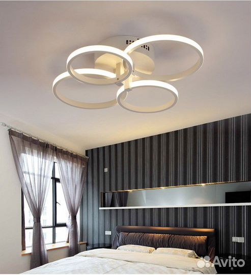 Люстра светодиодная потолочная новая, 10-30м2