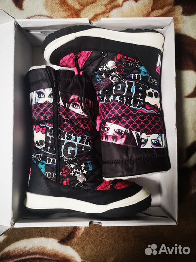 Зимние сапоги Monster high р. 35-36