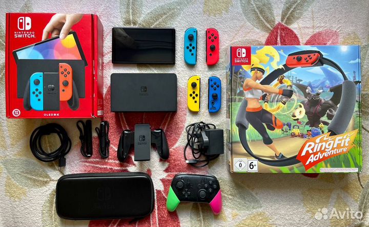 Прошитый Nintendo Switch Oled + 512gb
