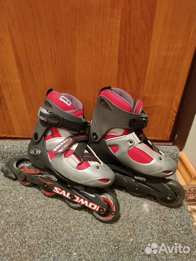 Ролики детские salomon красные 30-34