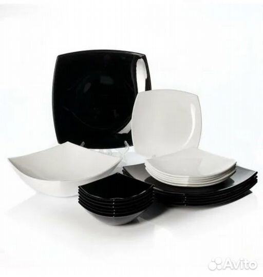 Набор столовой посуды сервиз luminarc quadrato