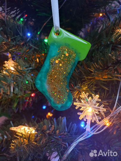 Елочные игрушки эпоксидная смола