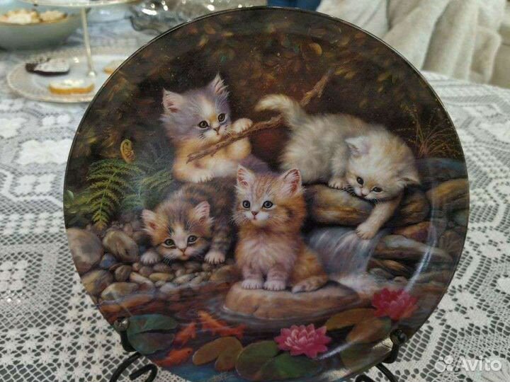 Винтаж: Весёлые тарелки с милыми котятами Kahla
