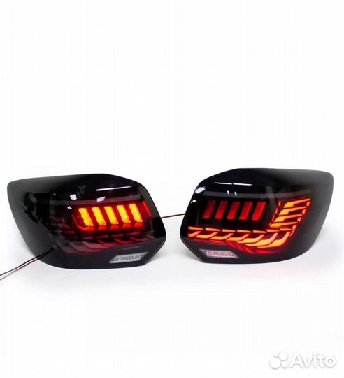 Тюнинг Фонари Гранта Лифтбек в стиле Ауди-черные