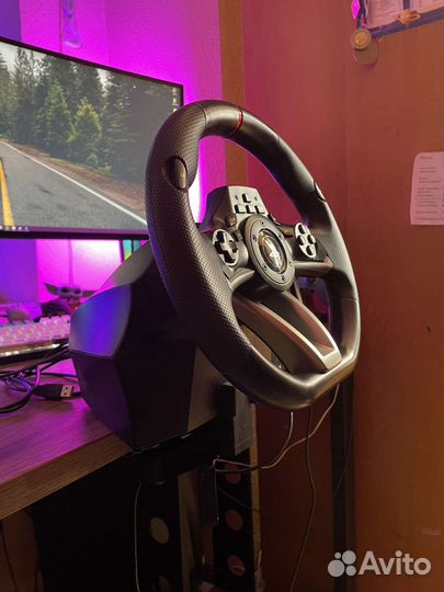 Руль игровой с педалями hori Racing Wheel apex