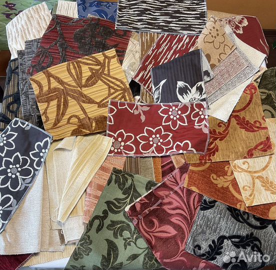 Ткань мерный лоскут: жаккард велюр шенил флок и др