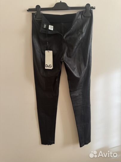 Брюки кожаные Dolce&Gabbana новые