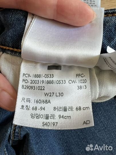 Джинсы levis 711 skinny W27 L30