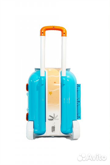 Чемодан лазурный «Кот на отдыхе»