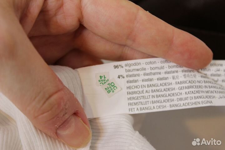 Топ в рубчик базовый Zara хлопок М