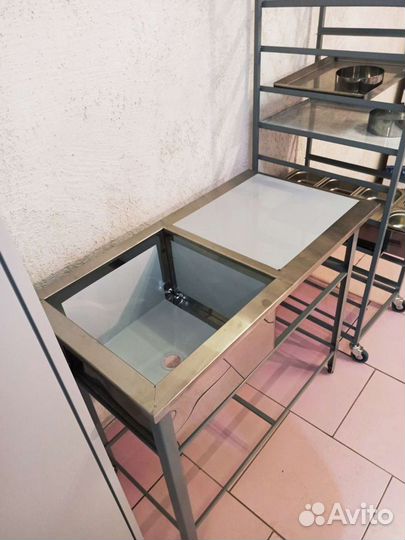 Ванна моечная нержавейка с рабочей поверхностью 10