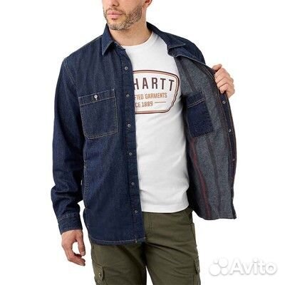 Джинсовая рубашка Carhartt Relaxed Denim Glacier