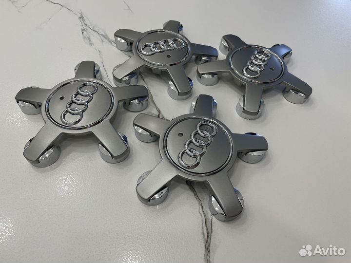 Колпачки в диски Audi 135 мм графитовые краб