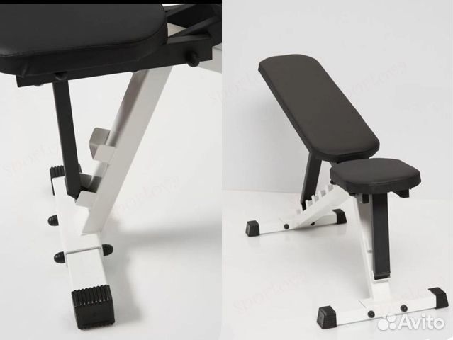 Скамья для жима чёрно-белая новая