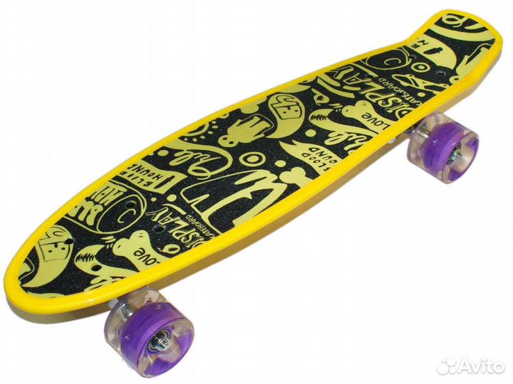 Скейтборд светящиеся колеса